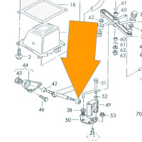 T4 gear selector pivot ball, 90 - 03, OEM partnr. 015311544 