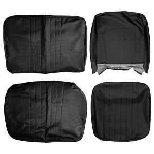 Type2 bay seat upholstery 08/1968-07/1973 black 1/2 and...