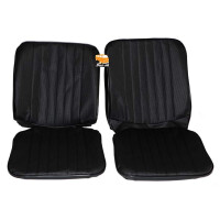 Type2 bay seat cover set black vinyl 08/73-07/76 both front 