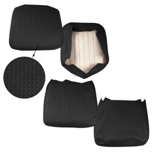 Type2 bay seat cover set black vinyl  08/67-07/73 both...