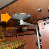 T2 Tischbefestigung für VW Bus Westfalia Helsinki Berli