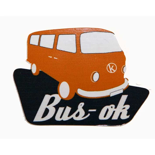 Sticker /"BUS-OK/" 70s look vi gallery