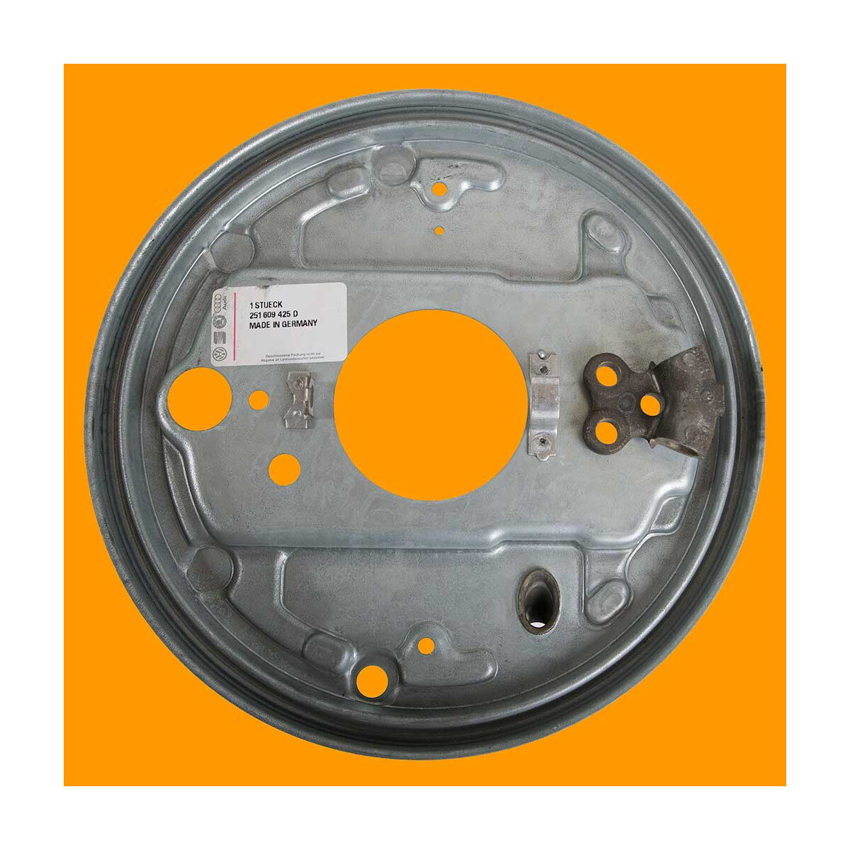 VW Bus T25 Rear Brake Backplate left T25 original VW part OEMNr. 251