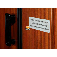 Sticker \"Sitz w&auml;hrend der Fahrt nicht...