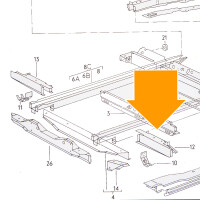 T3 Ausleger / Querträger vorne links, Top, 79 - 91, Ver