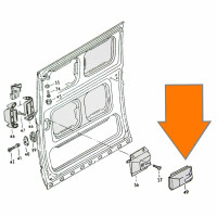 T25 Cover for sliding door lock black 8.84-7.92 OE-Nr. 25584