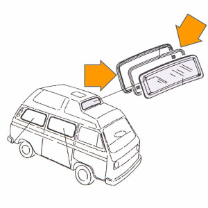 Window clamping frame with retaining profile for high top...