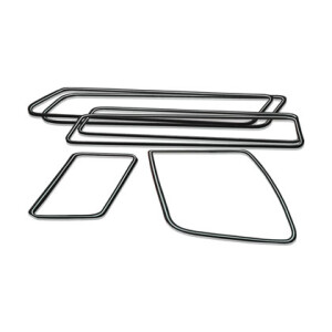 Type2 bay window Set of seals with chrome trim