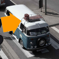 Type2 split and bay Roof Rack (Small 2 Bow / Powder Coated S