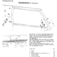 T2 Kinderbett komplett zur Montage über den Frontsitzen