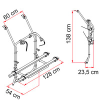 T4 Fiamma Bike Rack VW T4 with Tailgate 1991-2003 3