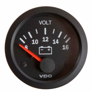 Voltmeter 52mm 8 - 16 Volt VDO