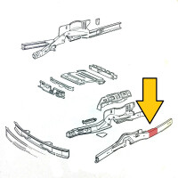 T2 Reparaturblech für den Längsträger vorne T