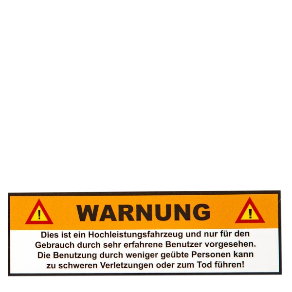 Sticker "Warnung Hochleistungsfahrz gallery