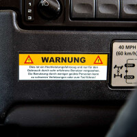 Sticker "WARNUNG Hochleistungsfahrzeug" ca. 10,5cm