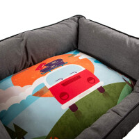 Dog/Cat Bed Medium with funny bus Medium 60cm x 40cm 3