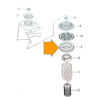 T5 T6 Thrust Bearing for Front Suspension Strut Top Mount, 2
