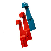 Type2 Bay Window Set Heater lever red and blue,  BUS-ok Excl