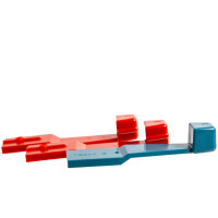 Type2 Bay Window Set Heater lever red and blue,  BUS-ok Excl