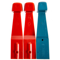 Type2 Bay Window Set Heater lever red and blue,  BUS-ok Excl