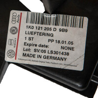 VW Audi Lüfterring NEU Verglnr. 1K0121205D 9B9 Original